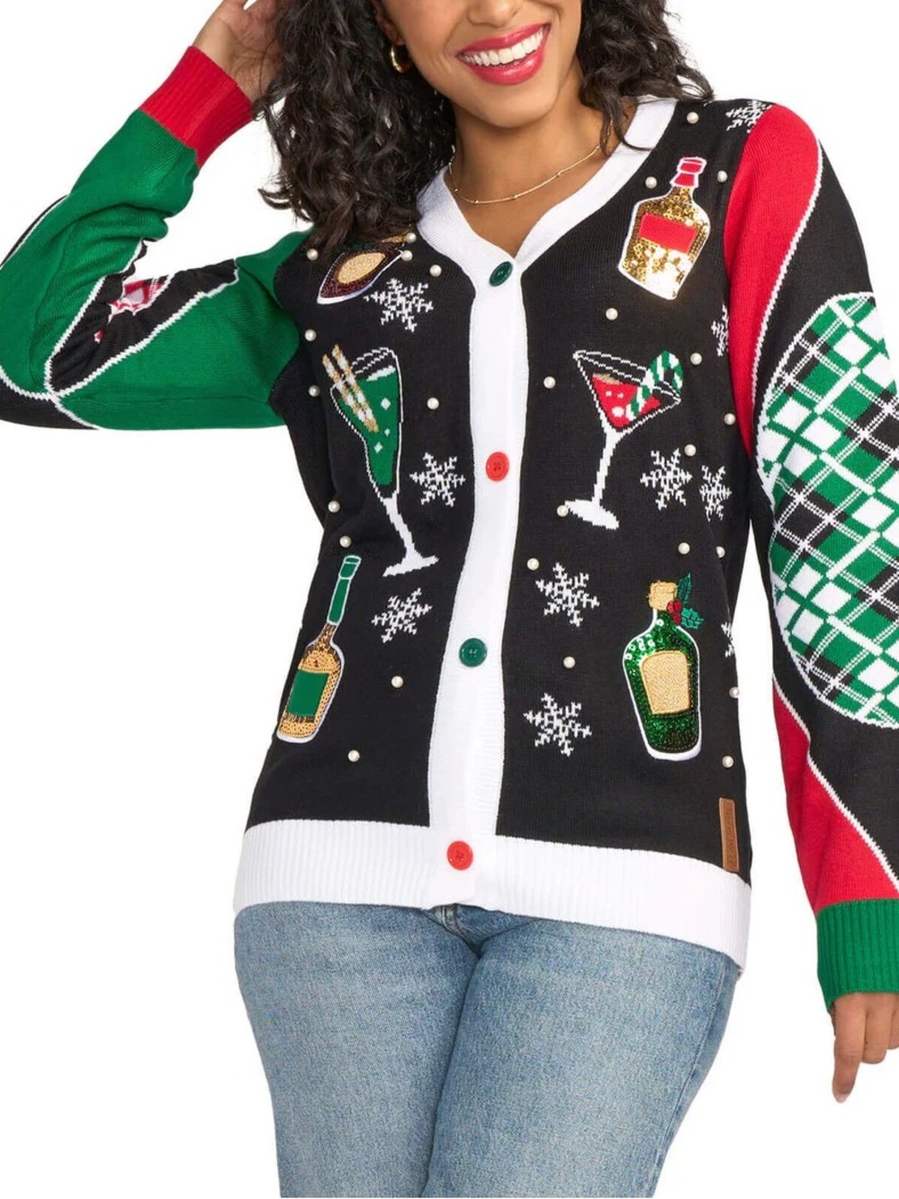 Tipsy Elves Mix and Be Merry Christmas Cardigan Sweater / Size: 2XL / Holiday